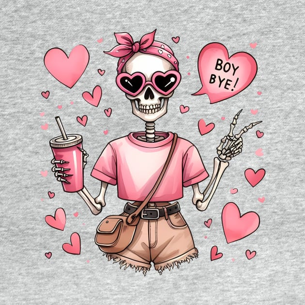 Boy Bye! Skeleton Anti Valentines Day by Nessanya